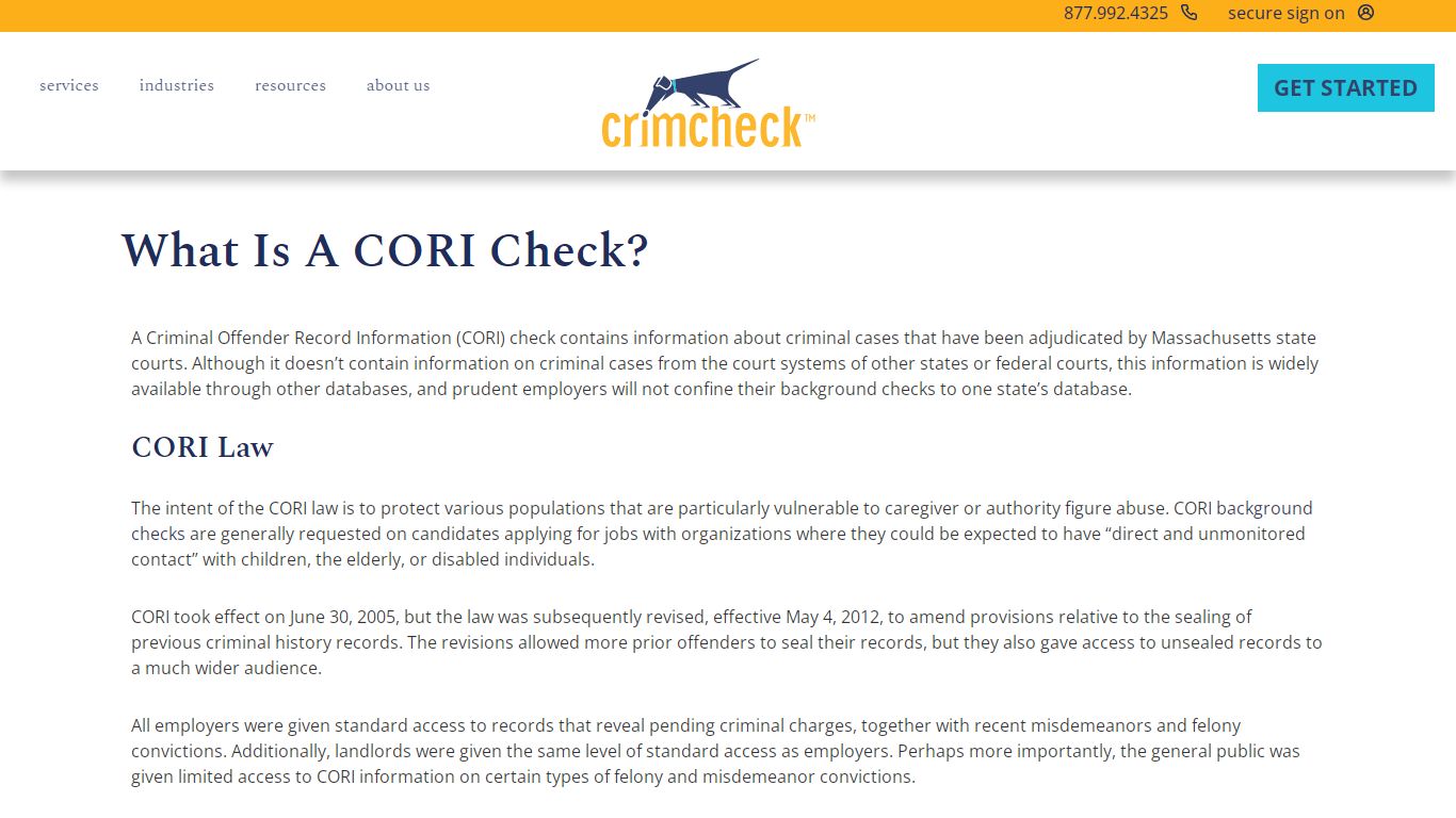 What Is A CORI Check? | Crimcheck